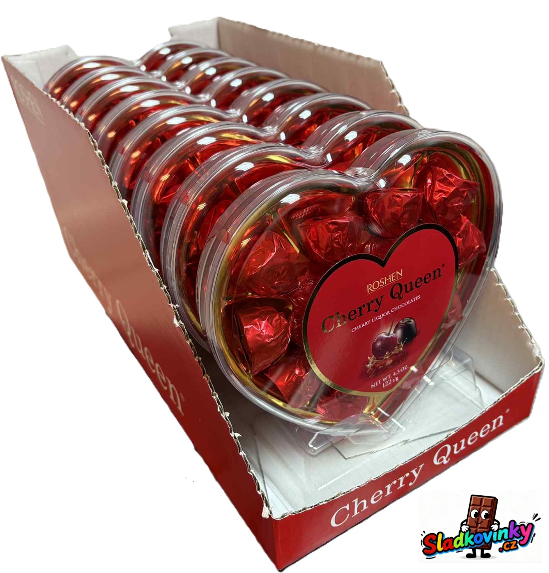 ROSHEN Cherry Queen plast srdce 122g karton